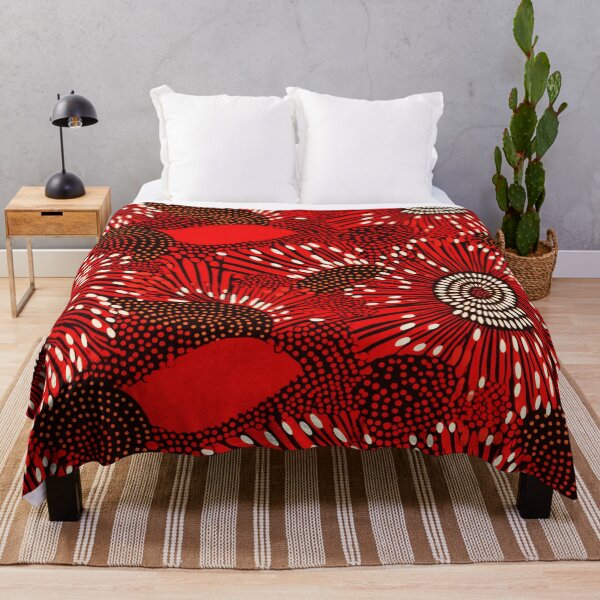 Item preview, Red, black, African Ankara Pattern designed and sold by SideSignal.