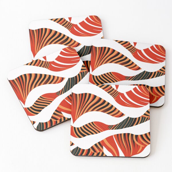 Artikelvorschau, White, red, orange, African Ankara Pattern entworfen und verkauft von SideSignal.