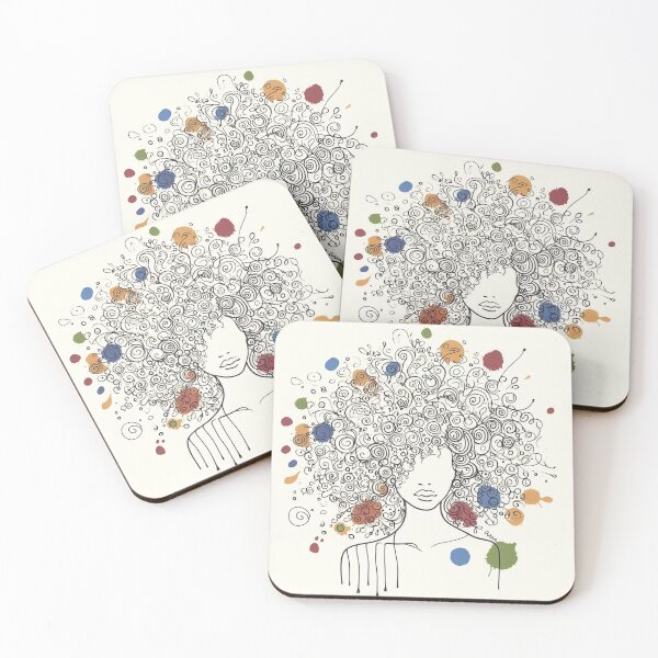 Item preview, Silent Resilience: Curly-Haired Black Beauty designed and sold by ReplyGirl.