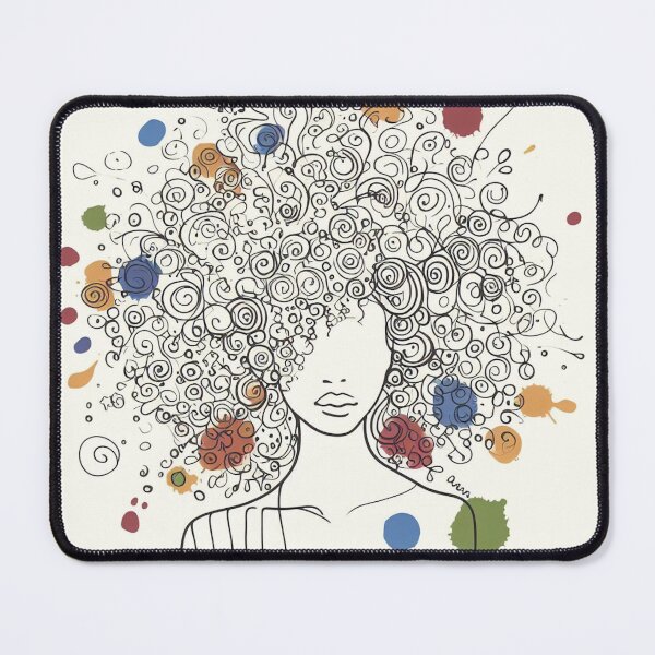 Item preview, Silent Resilience: Curly-Haired Black Beauty designed and sold by ReplyGirl.