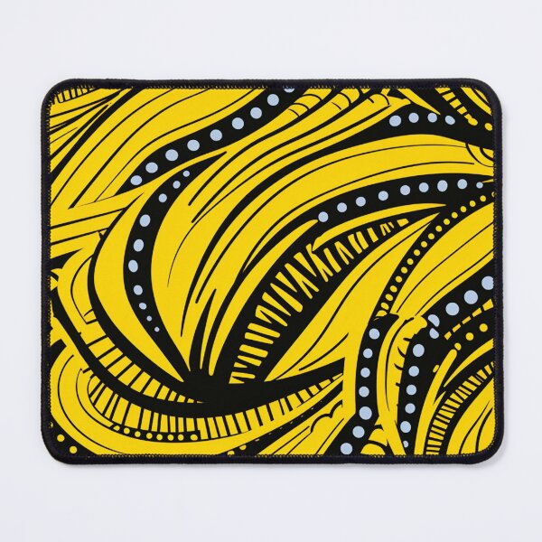 Artikelvorschau, Yellow, black, African Ankara Pattern entworfen und verkauft von SideSignal.