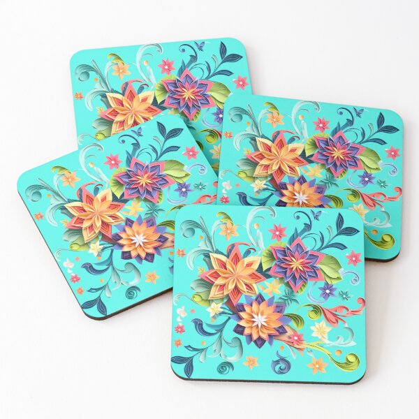 Item preview, Colorful Paper Flowers Pattern designed and sold by D-Dreamweaver.