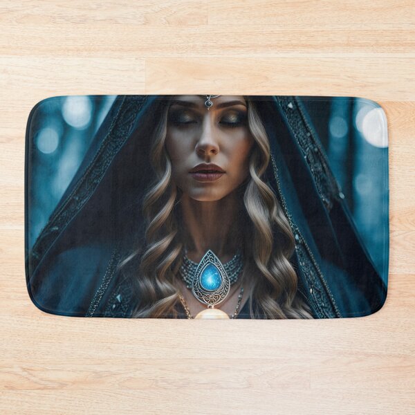 Item preview, Portrait of a Druidess, in the sacred woods in moonlight, Magic vortex, mystic  magical Runes designed and sold by Colin Bentham.