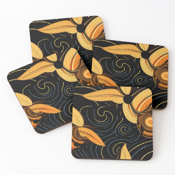 Artikelvorschau, Black, yellow, orange, African Ankara Pattern entworfen und verkauft von SideSignal.