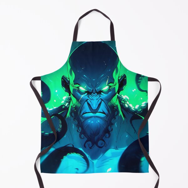 Item preview, Angry Blue Green Poseidon Anime Man and Tentacles designed and sold by bubblegoth.