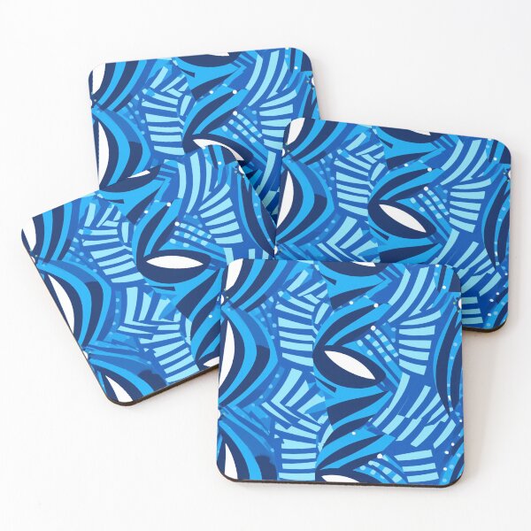 Artikelvorschau, Blue, white, navy, African Ankara Pattern entworfen und verkauft von SideSignal.