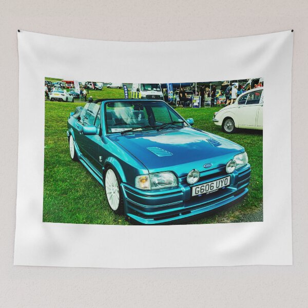 Item preview, Front of a blue Ford Escort convertible, 1990 designed and sold by Graham Cornall.