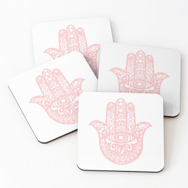 Item preview, Hamsa Hand of Fatima pastel pink designed and sold by koovox.