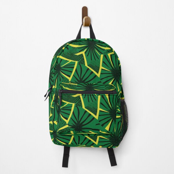 Item preview, Green, yellow, African Ankara Pattern designed and sold by SideSignal.
