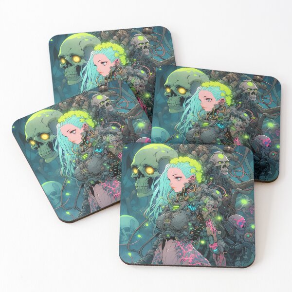 Item preview, Creepy Alien Cybernetic Monster Anime Girl designed and sold by bubblegoth.