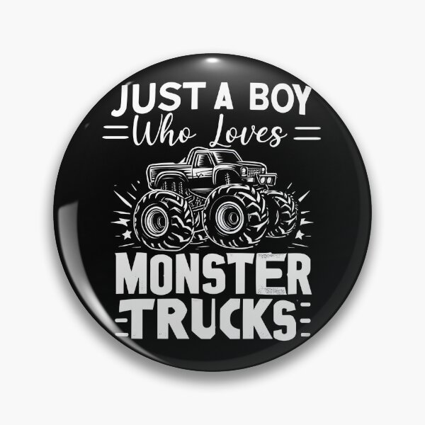 Item preview, Just a boy who loves monster trucks designed and sold by AW2 Designs.
