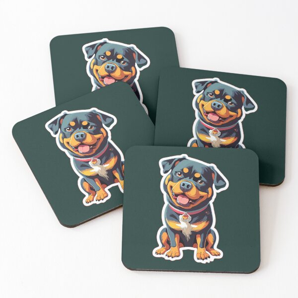 Item preview, Cartoon Cute Puppy Rottweiler With Tongue out HQ designed and sold by Psycho-Crazy.