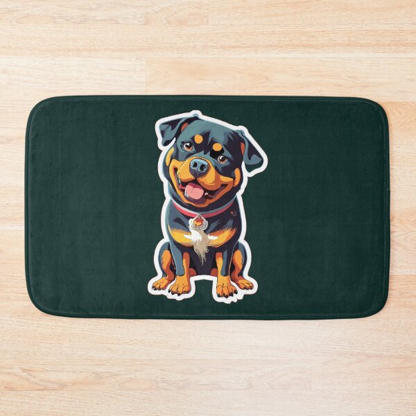 Item preview, Cartoon Cute Puppy Rottweiler With Tongue out HQ designed and sold by Psycho-Crazy.