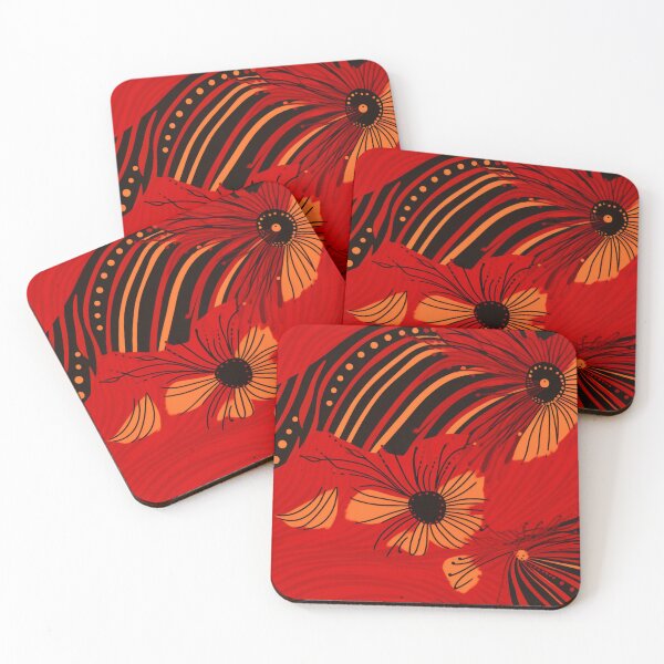 Item preview, Red, orange, black, African Ankara Pattern designed and sold by SideSignal.