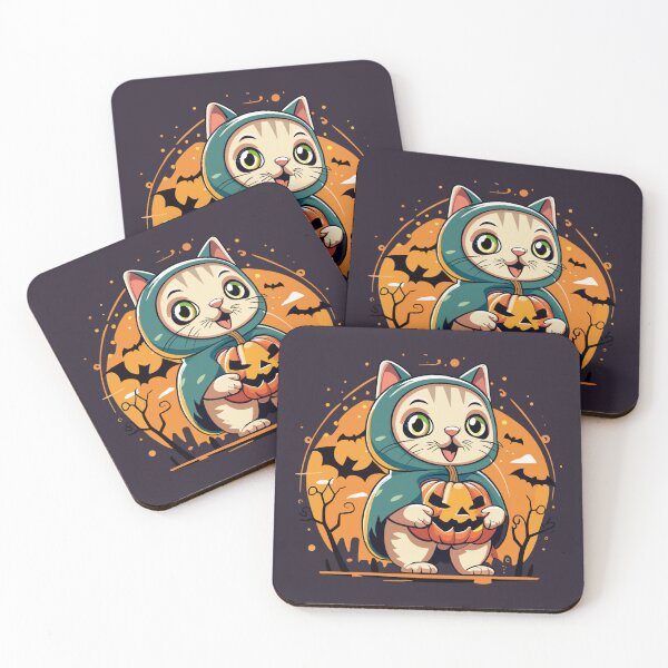 Item preview, Halloween - Cute Baby Cartoon Cat With Pumpkin designed and sold by MrDoze.