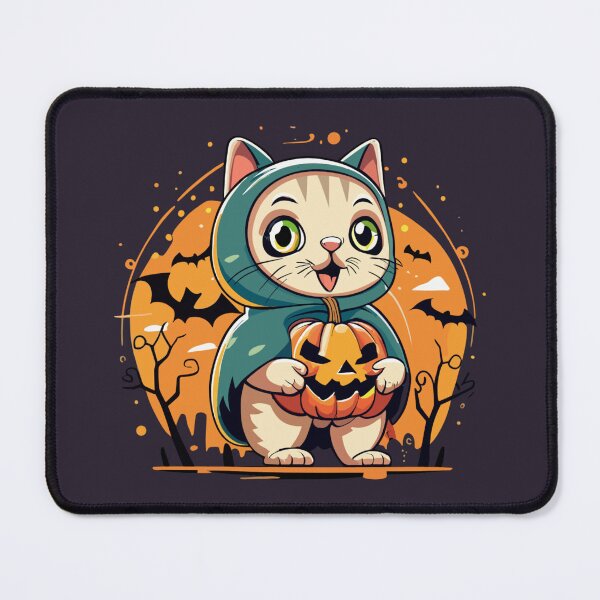 Item preview, Halloween - Cute Baby Cartoon Cat With Pumpkin designed and sold by MrDoze.