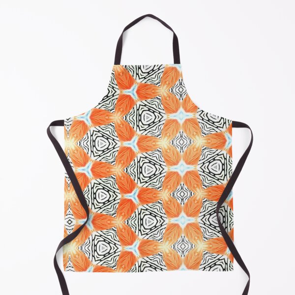 Item preview, Zebra Triangles Warrior Shield African Print Orange White designed and sold by SpiritGifts.