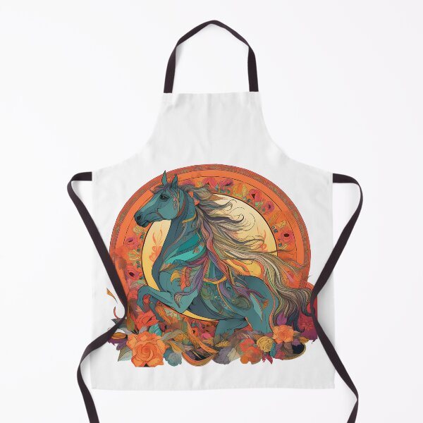 Aperçu de l'œuvre Amber Equine Elegance - Cheval Art Nouveau créée et vendue par EquestrianImperium.