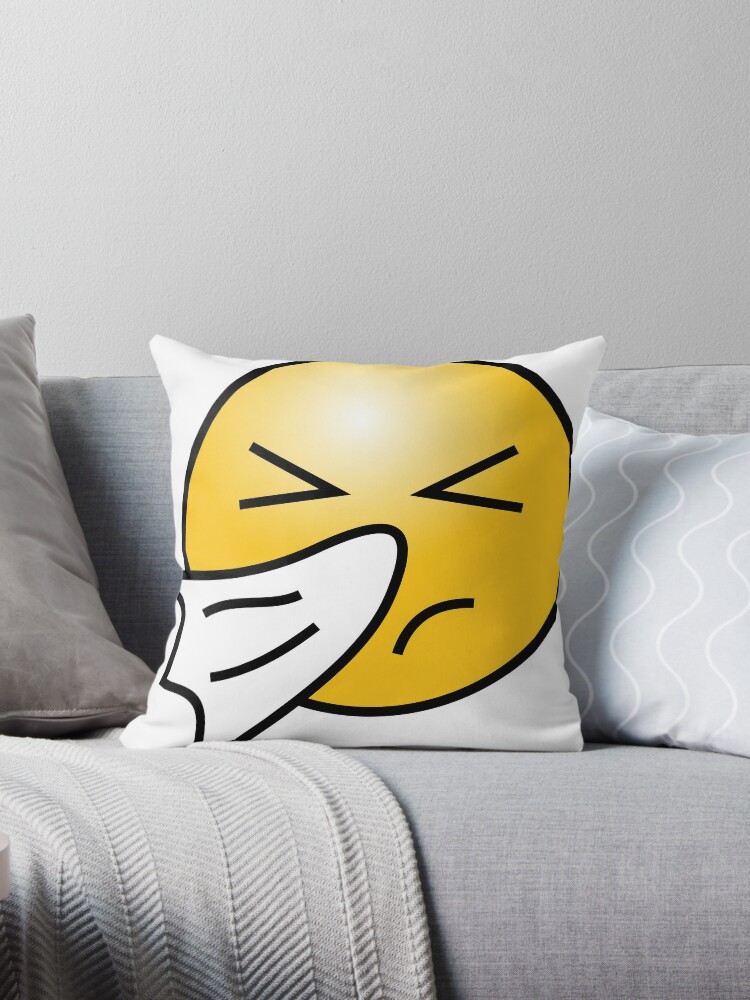 sick emoji pillow