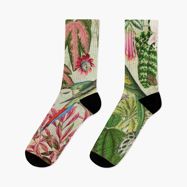 Item preview, Vintage Exotic Wild Parrots Adventure Jungle designed and sold by UtArt.