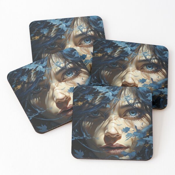 Item preview, Blue Hair Girl Hiding in The Shadow designed and sold by exitbird.