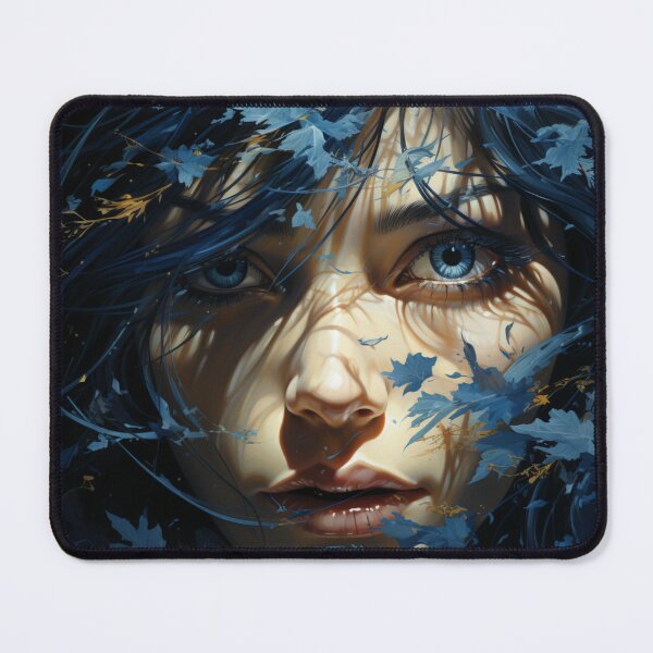 Item preview, Blue Hair Girl Hiding in The Shadow designed and sold by exitbird.