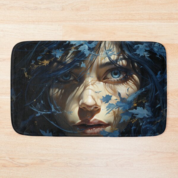 Item preview, Blue Hair Girl Hiding in The Shadow designed and sold by exitbird.