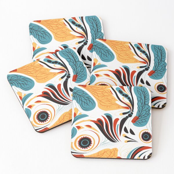 Artikelvorschau, White, blue, red, yellow, African Ankara Pattern entworfen und verkauft von SideSignal.