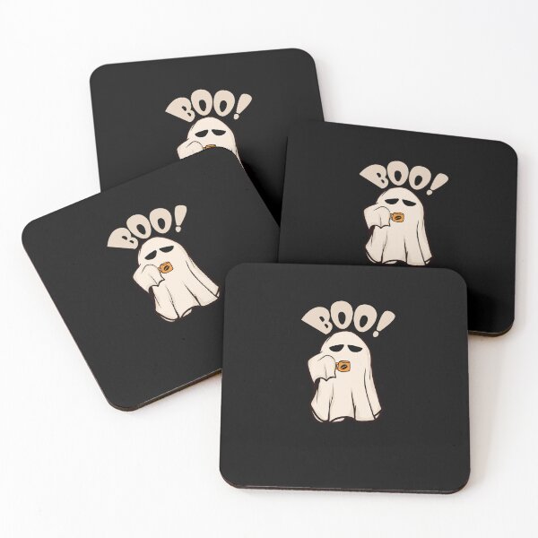 Item preview, Minimalistic Cute Cream Ghost Halloween designed and sold by Lab4YourStyle.