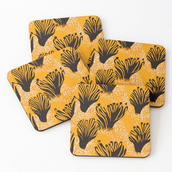 Item preview, Yellow, black, African Ankara Pattern designed and sold by SideSignal.