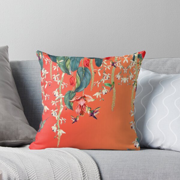 Aperçu de l'œuvre Motif floral bicolore corail avec oiseaux créée et vendue par Harman83.