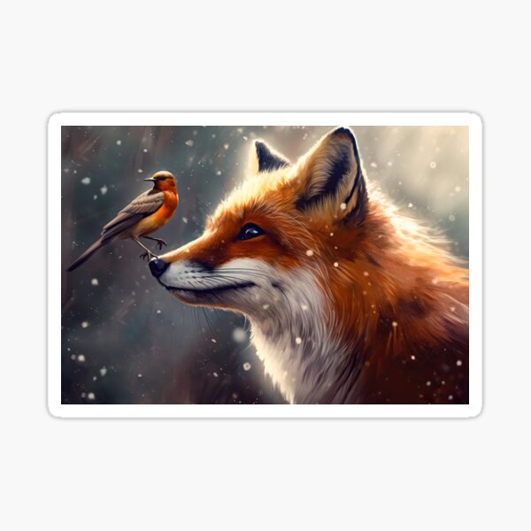 Winter Fox Sticker