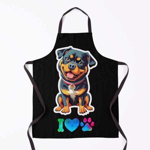 Item preview, Cartoon Cute Puppy Rottweiler Dog Love HQ 1 designed and sold by Psycho-Crazy.