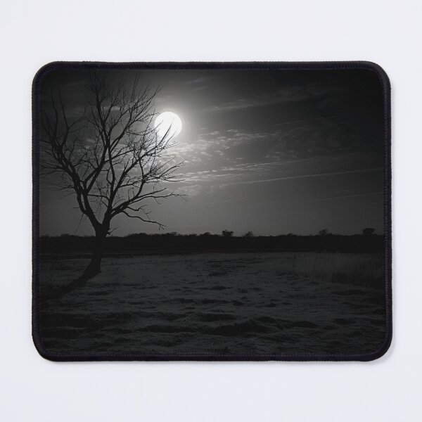 Item preview, Black and white noir photo of a nighttime moon landscape designed and sold by dcrc.