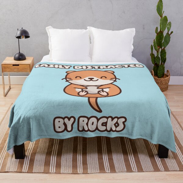 Item preview, Easily Distracted by Rocks: Cute Otter designed and sold by CallamSt.