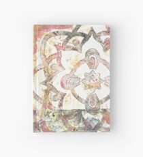 Monoprint Rose Mandala Hardcover Journal