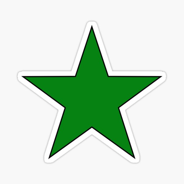 Green Esperanto Star Sticker