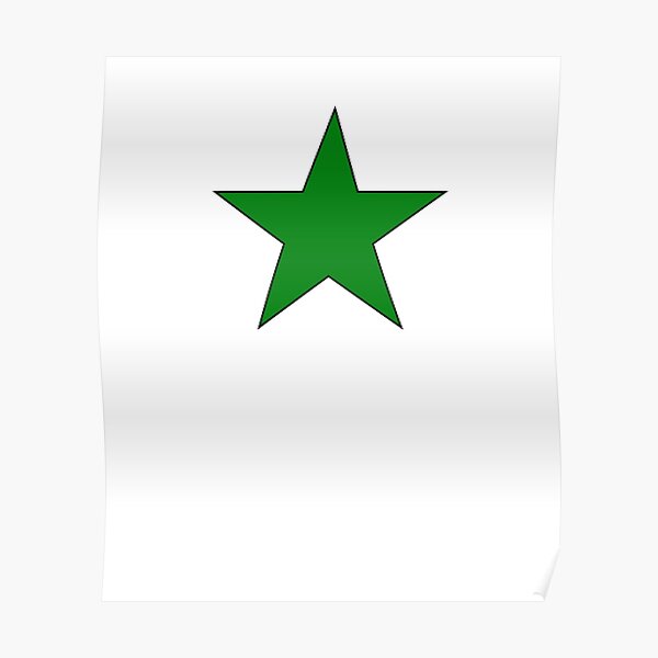 Green Esperanto Star Poster