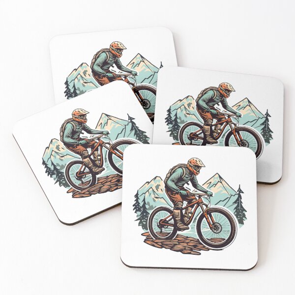 Item preview, Mountain Biker in the forest designed and sold by kubufran.