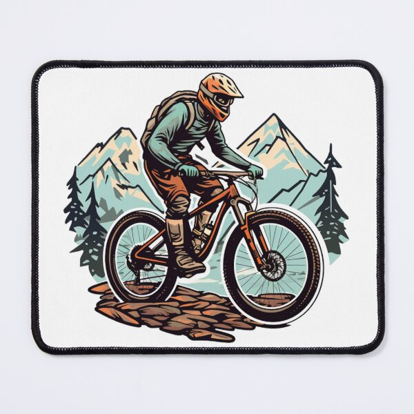 Item preview, Mountain Biker in the forest designed and sold by kubufran.