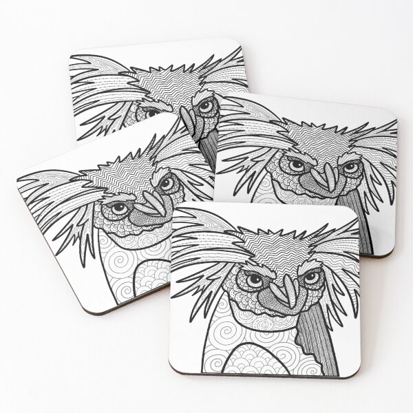 Item preview, Intense patterned penguin  designed and sold by Kendra Malcolm.