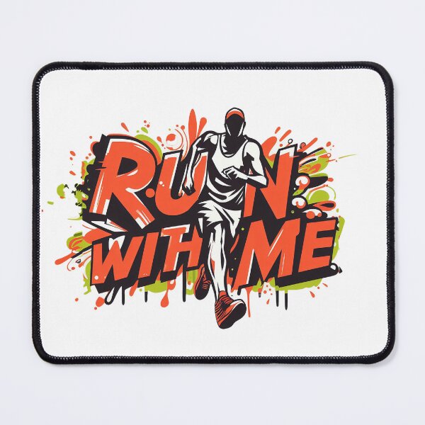 Item preview, Electrifying Graffiti-Style 'Run with Me' Athletic Spirit Sticker designed and sold by zax454.