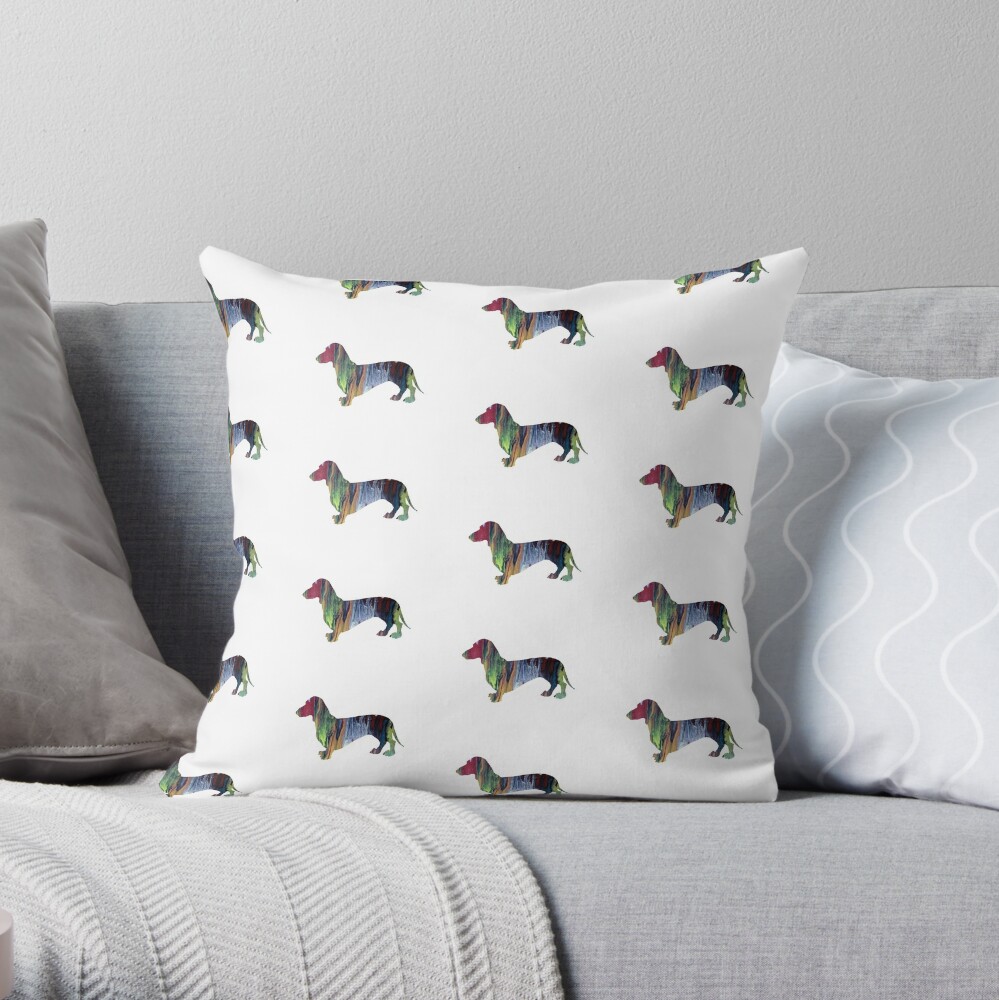 dachshund throw pillow