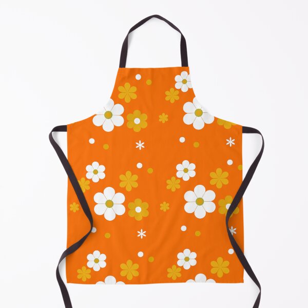 Item preview, Floral pattern on orange background designed and sold by NAGNE.