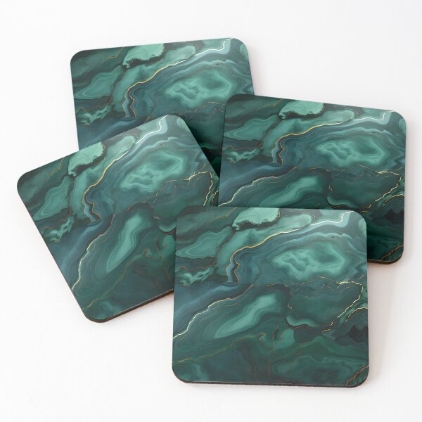 Item preview, Dark Green Deco Marble designed and sold by meggydesigns.