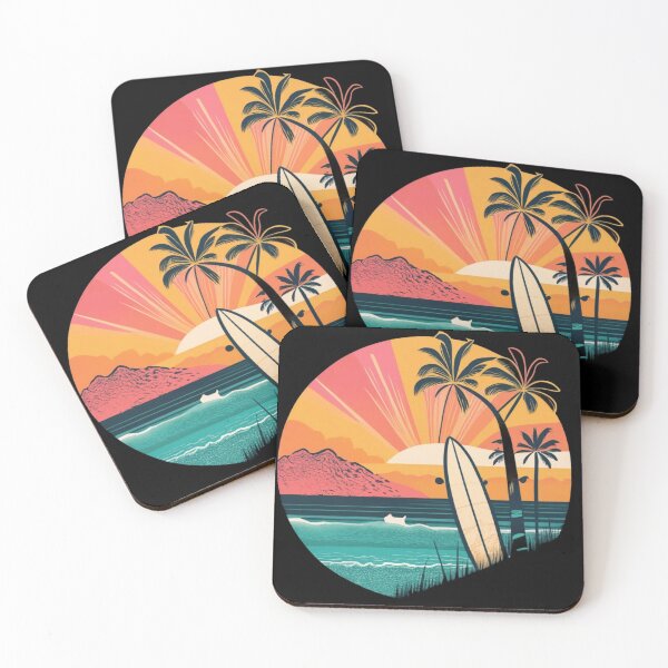 Item preview, Sunset with palm trees designed and sold by TrendyPalette.