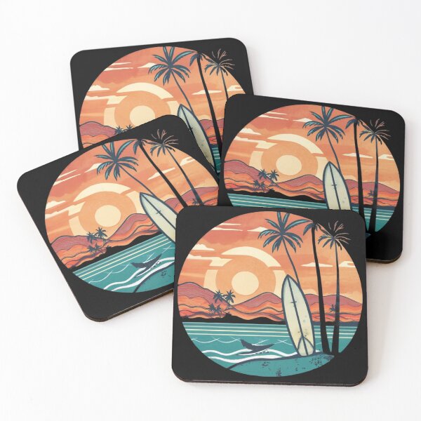 Item preview, Sunset with palm trees designed and sold by TrendyPalette.
