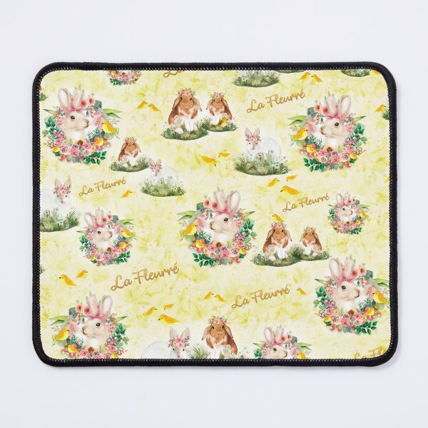 Item preview, Rabbits and friends in yellow ground designed and sold by MiyahDesign.