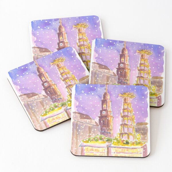 Item preview, Dresden XMAS Market in Nightly Winter Scene at Striezelmarkt designed and sold by artshop77.