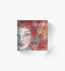 Monoprint Feminine Attitudenal Acrylic Block